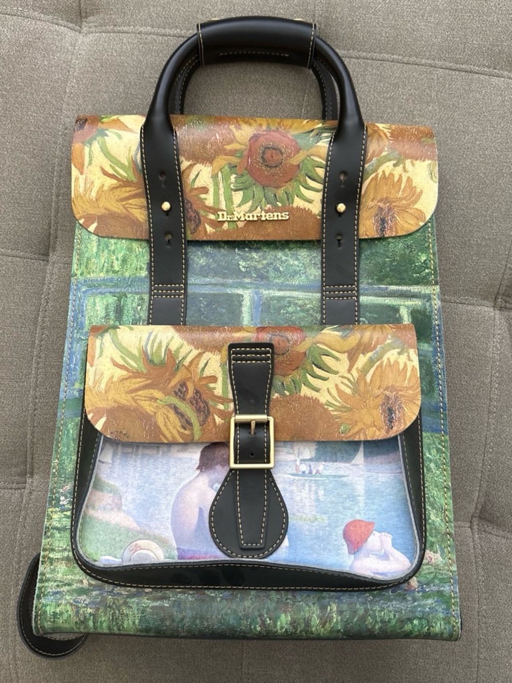 Dr. Martens x The Met art work backpack